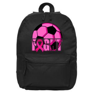 Fight Breast Cancer Soccer 16 in Basic Backpack