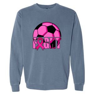 Fight Breast Cancer Soccer Garment-Dyed Sweatshirt