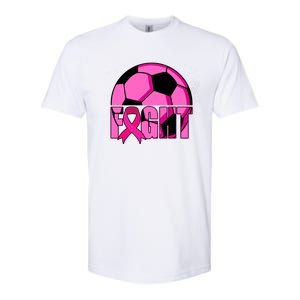 Fight Breast Cancer Soccer Softstyle CVC T-Shirt