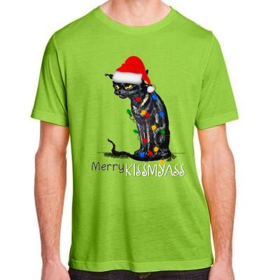 Funny Black Cat Merry Myass Xmas Pajamas Chritsmas Gift Adult ChromaSoft Performance T-Shirt