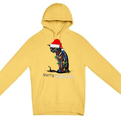 Funny Black Cat Merry Myass Xmas Pajamas Chritsmas Gift Premium Pullover Hoodie