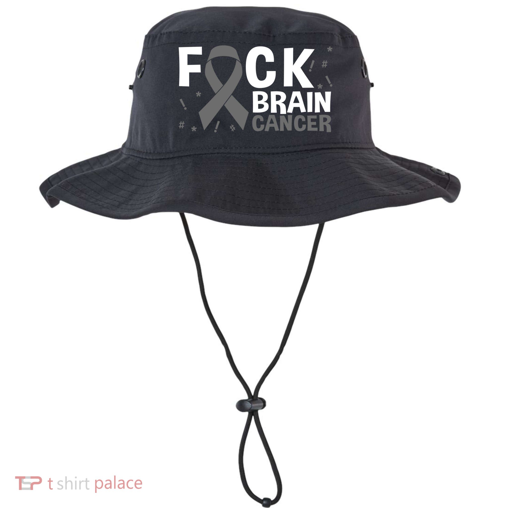 Fuck Brain Cancer Brain Tumor Gray Ribbon Gift Bucket Hat