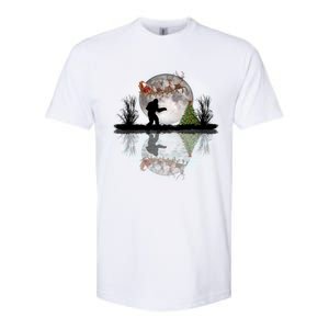 Funny Bigfoot Christmas Santa Sleigh Reindeer Funny Gift Softstyle CVC T-Shirt