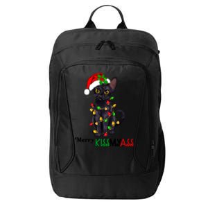 Funny Black Cat Merry Myass Xmas Pajamas Chritsmas Gift City Backpack