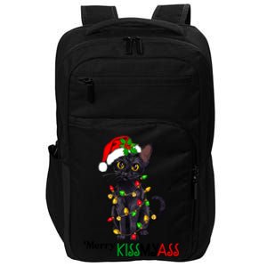 Funny Black Cat Merry Myass Xmas Pajamas Chritsmas Gift Impact Tech Backpack