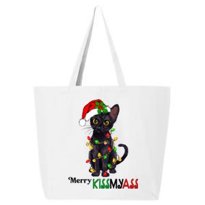 Funny Black Cat Merry Myass Xmas Pajamas Chritsmas Gift 25L Jumbo Tote