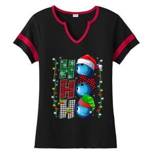 Funny Bowling Christmas Ugly Sweater Bowling Xmas Outfit Cool Gift Ladies Halftime Notch Neck Tee