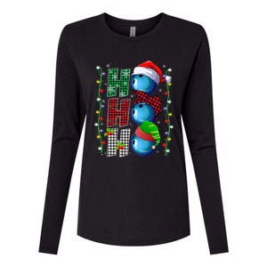 Funny Bowling Christmas Ugly Sweater Bowling Xmas Outfit Cool Gift Womens Cotton Relaxed Long Sleeve T-Shirt