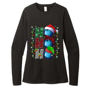 Funny Bowling Christmas Ugly Sweater Bowling Xmas Outfit Cool Gift Womens CVC Long Sleeve Shirt