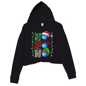 Funny Bowling Christmas Ugly Sweater Bowling Xmas Outfit Cool Gift Crop Fleece Hoodie