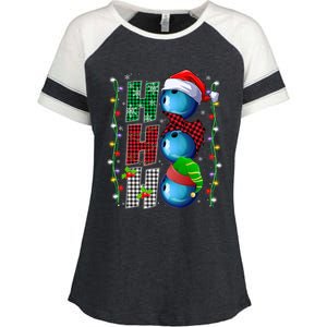 Funny Bowling Christmas Ugly Sweater Bowling Xmas Outfit Cool Gift Enza Ladies Jersey Colorblock Tee