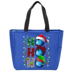 Funny Bowling Christmas Ugly Sweater Bowling Xmas Outfit Cool Gift Zip Tote Bag