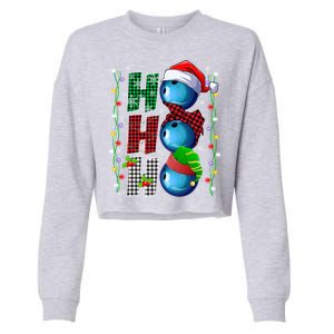 Funny Bowling Christmas Ugly Sweater Bowling Xmas Outfit Cool Gift Cropped Pullover Crew