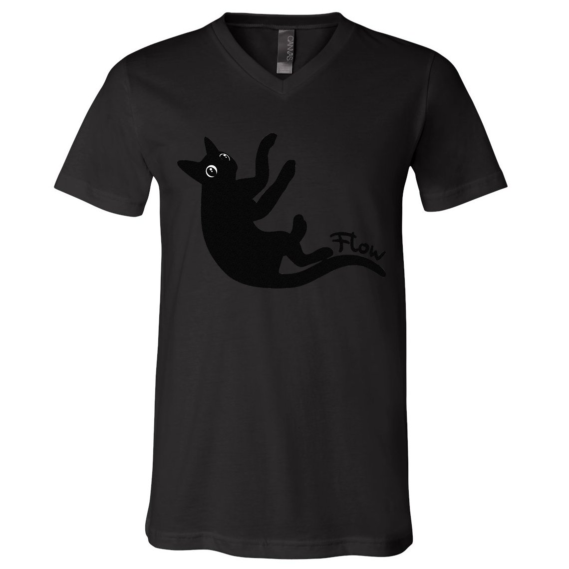 Flow Black Cat Gift V-Neck T-Shirt