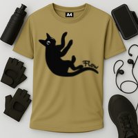 Flow Black Cat Gift Cooling Performance Crew T-Shirt
