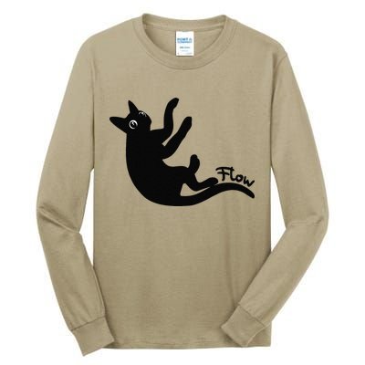Flow Black Cat Gift Tall Long Sleeve T-Shirt