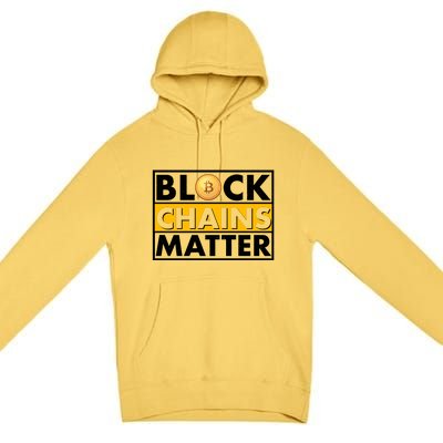 Funny Block Chains Matter Meme Premium Pullover Hoodie