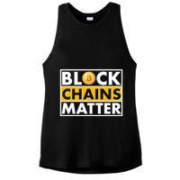 Funny Block Chains Matter Meme Ladies PosiCharge Tri-Blend Wicking Tank
