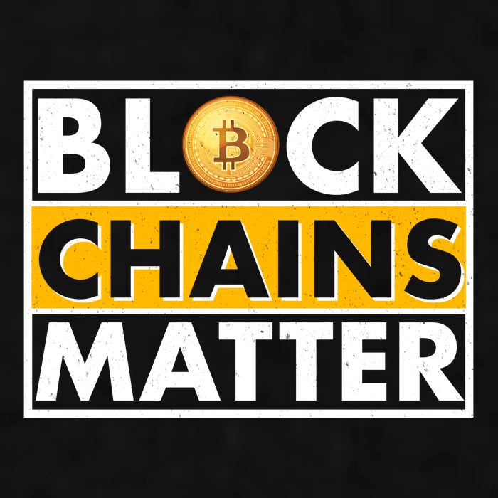 Funny Block Chains Matter Meme Ladies PosiCharge Tri-Blend Wicking Tank
