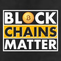 Funny Block Chains Matter Meme 7 Panel Mesh Trucker Snapback Hat