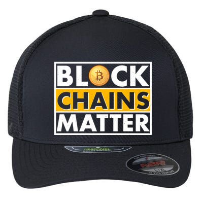 Funny Block Chains Matter Meme Flexfit Unipanel Trucker Cap