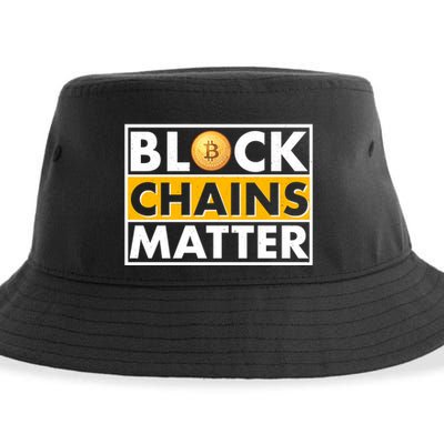Funny Block Chains Matter Meme Sustainable Bucket Hat
