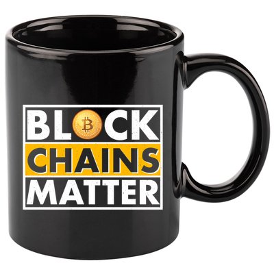 Funny Block Chains Matter Meme 11oz C Handle Ceramic Mug