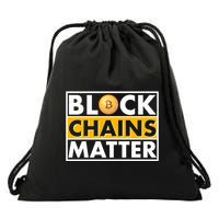 Funny Block Chains Matter Meme Drawstring Bag
