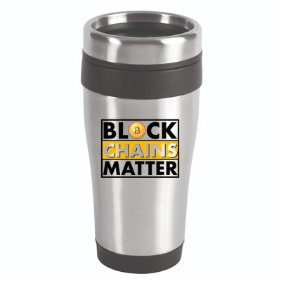 Funny Block Chains Matter Meme 16oz Travel Tumbler