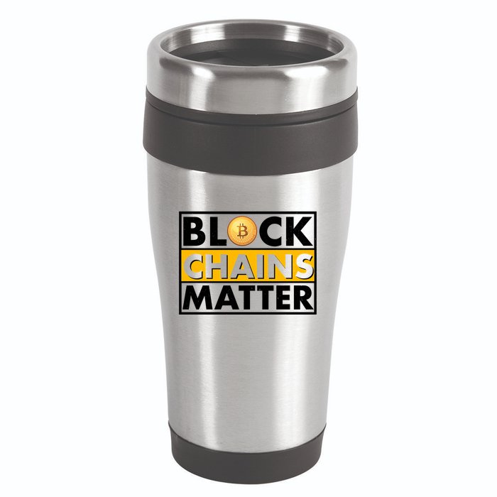 Funny Block Chains Matter Meme 16oz Travel Tumbler