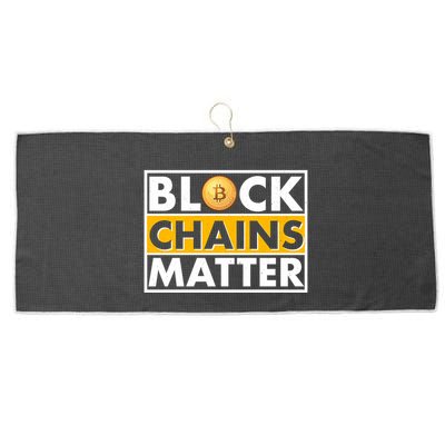 Funny Block Chains Matter Meme Large Microfiber Waffle Golf Towel