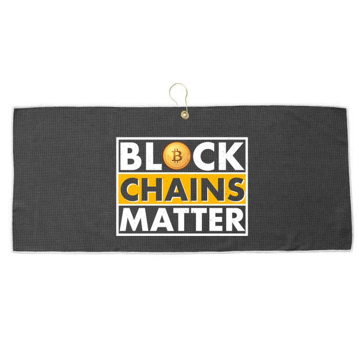 Funny Block Chains Matter Meme Large Microfiber Waffle Golf Towel