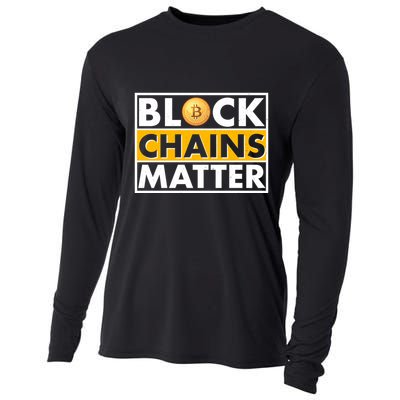 Funny Block Chains Matter Meme Cooling Performance Long Sleeve Crew
