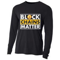 Funny Block Chains Matter Meme Cooling Performance Long Sleeve Crew