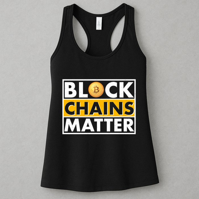 Funny Block Chains Matter Meme Womens Tank Top