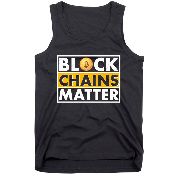 Funny Block Chains Matter Meme Tank Top