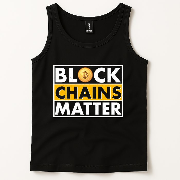 Funny Block Chains Matter Meme Tank Top