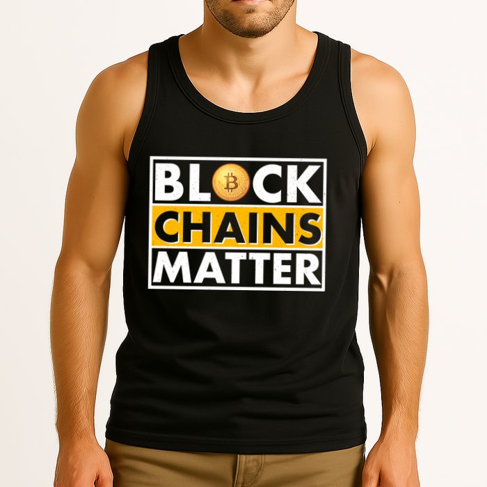 Funny Block Chains Matter Meme Tank Top