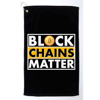 Funny Block Chains Matter Meme Golf Towel