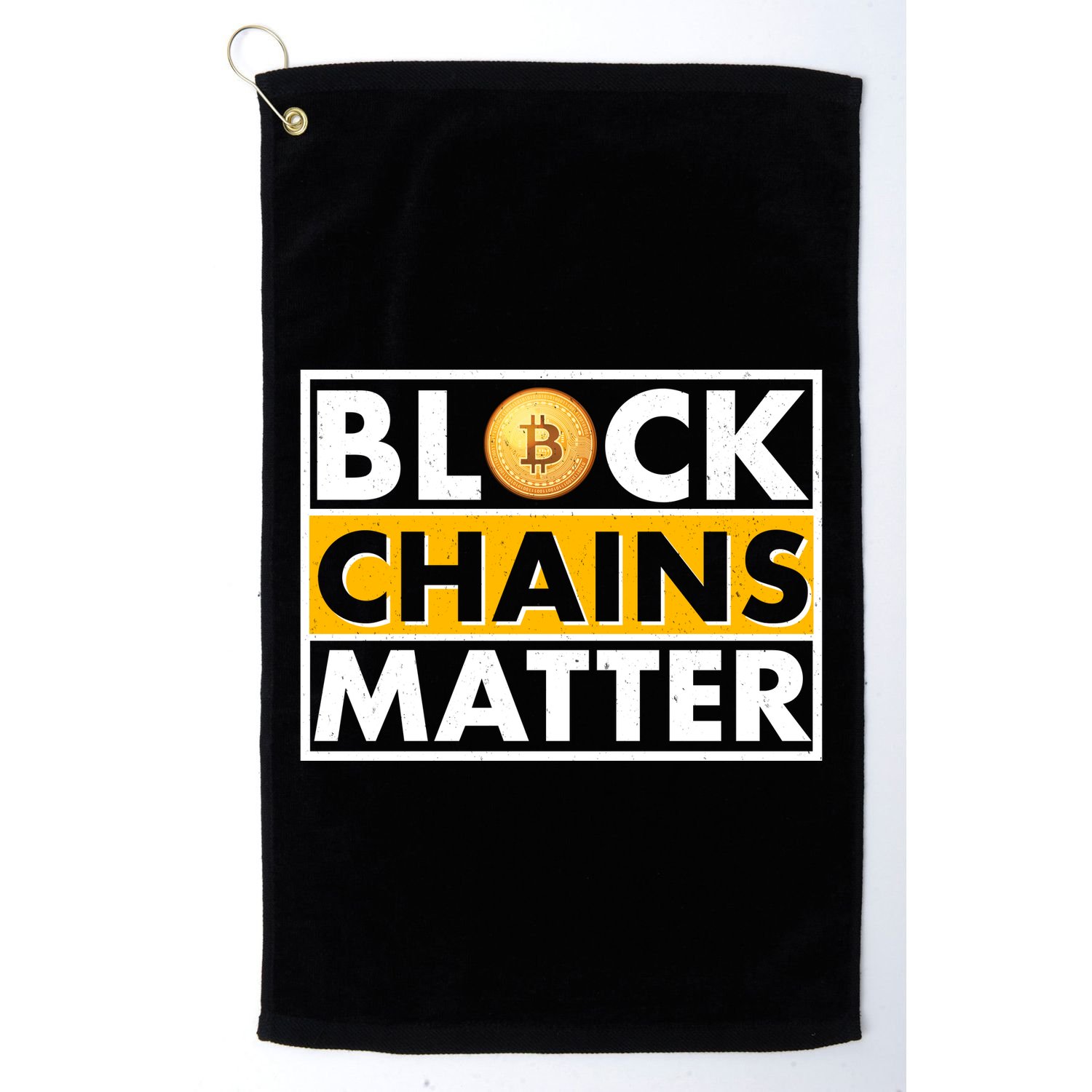 Funny Block Chains Matter Meme Golf Towel