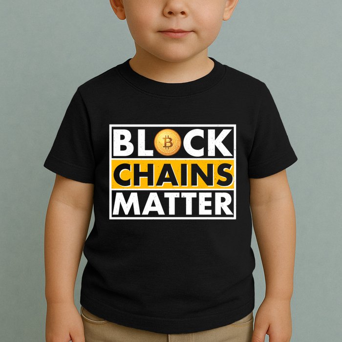Funny Block Chains Matter Meme Toddler T-Shirt