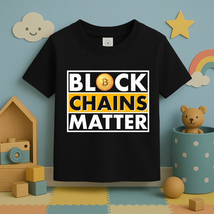 Funny Block Chains Matter Meme Toddler T-Shirt