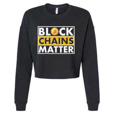 Funny Block Chains Matter Meme Cropped Pullover Crew
