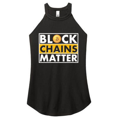 Funny Block Chains Matter Meme Women's Perfect Tri Rocker Tank