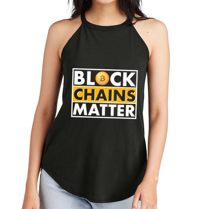 Funny Block Chains Matter Meme Women's Perfect Tri Rocker Tank