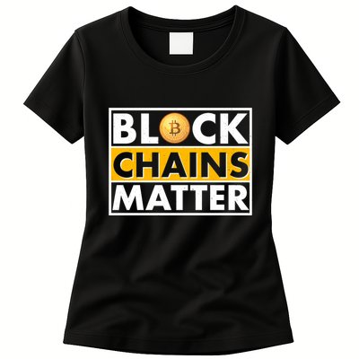 Funny Block Chains Matter Meme Womens T-Shirt