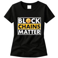 Funny Block Chains Matter Meme Womens T-Shirt