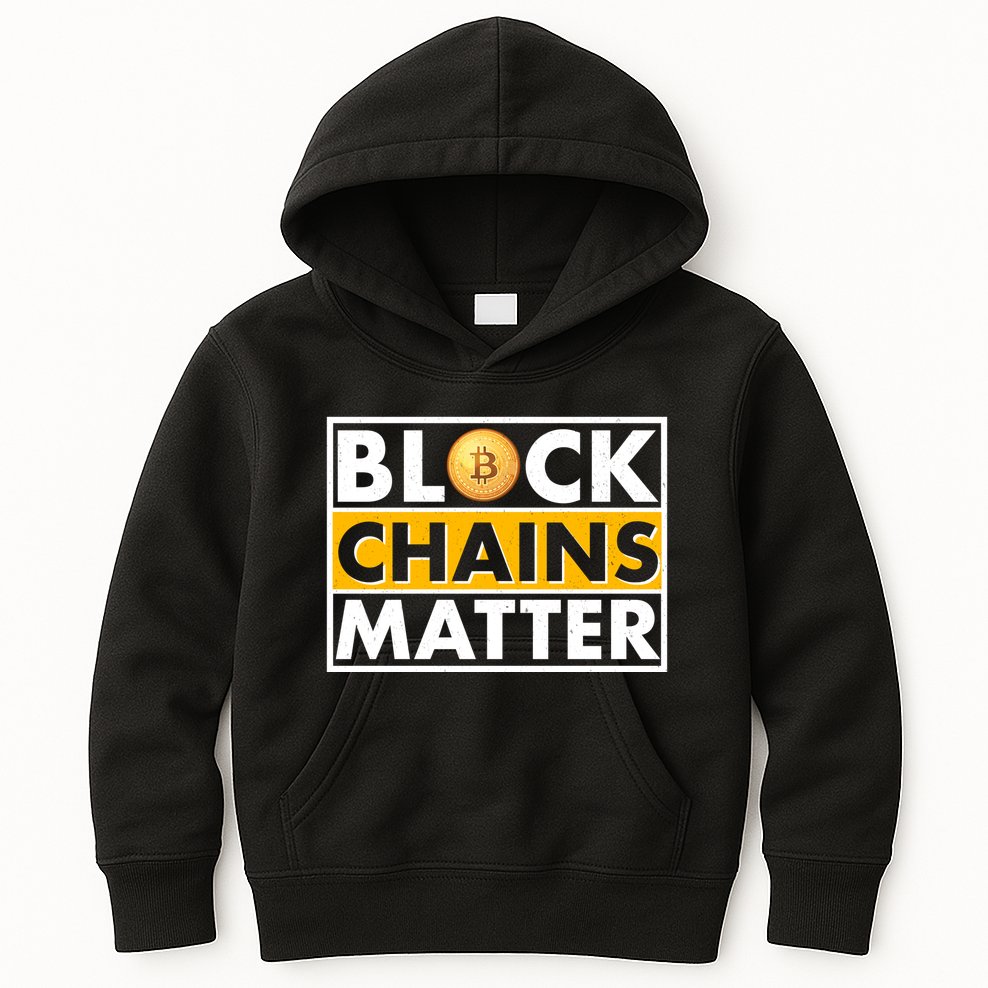 Funny Block Chains Matter Meme Kids Hoodie