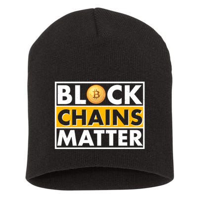 Funny Block Chains Matter Meme Short Acrylic Beanie