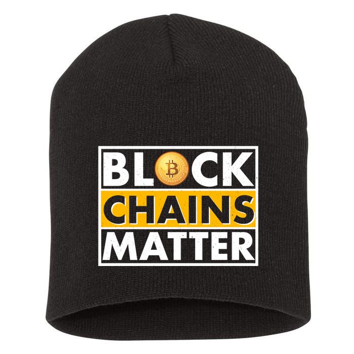 Funny Block Chains Matter Meme Short Acrylic Beanie